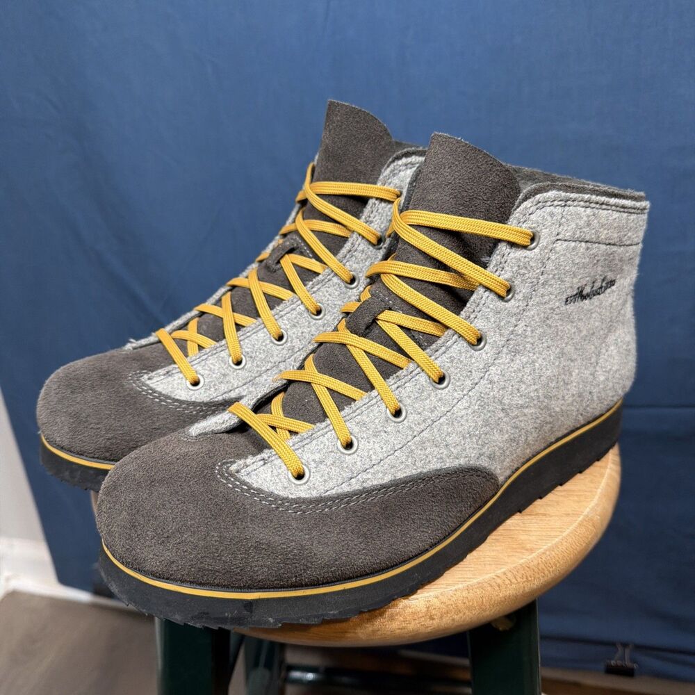 Woolrich Eagle Wool Felt Suede Chukka Boots Hiking Gray Mens Size 10.5